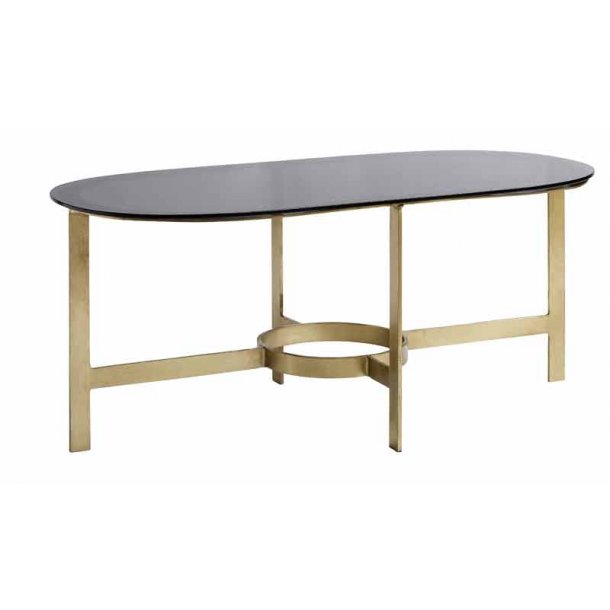 Nordal sofaborde oval sofabord messing sort glas Sofabord glas