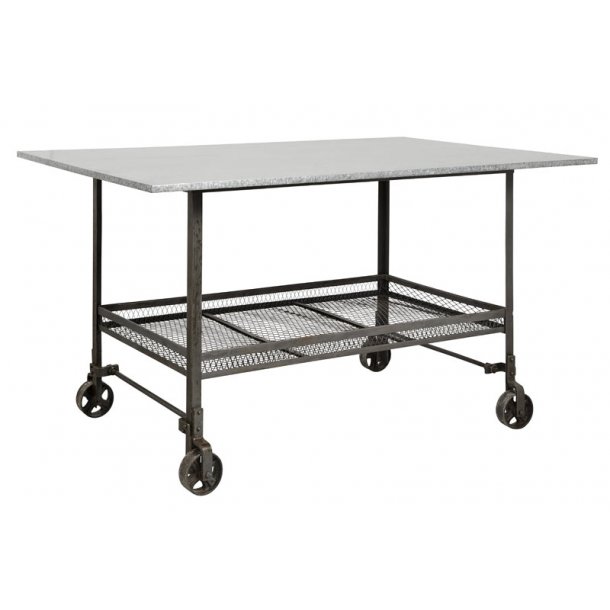 Nordal industriel bord rÃ¥ jern med galvaniseret bordplade Rå bordplade
