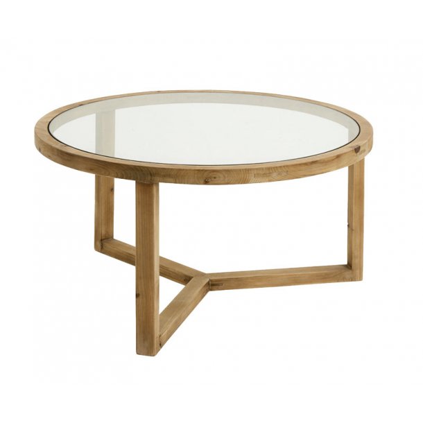 Natural sofabord med træ / glas sofaborde nordal